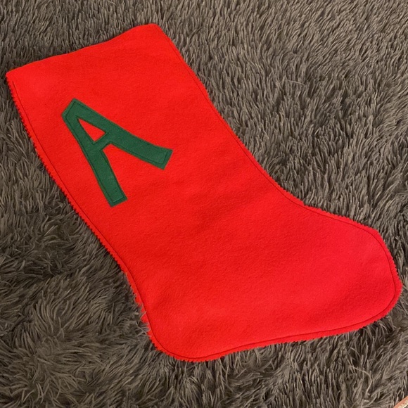 RED felt Christmas Stocking -1pc -multiple available - Picture 2 of 11